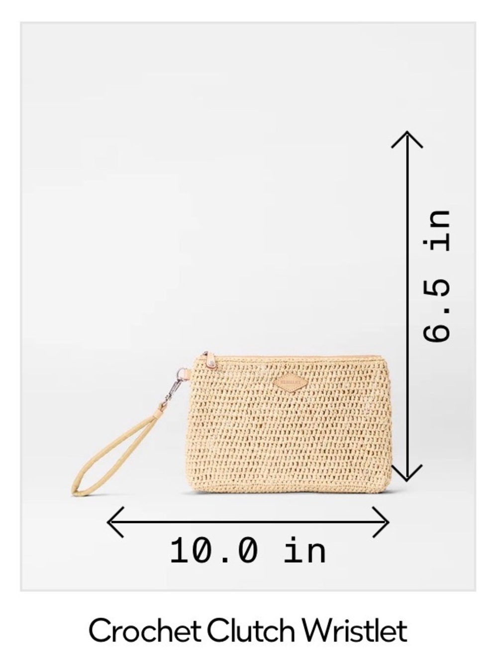 MZ Wallace Crochet/Camel Crochet Clutch Wristlet - Picture 9 of 9